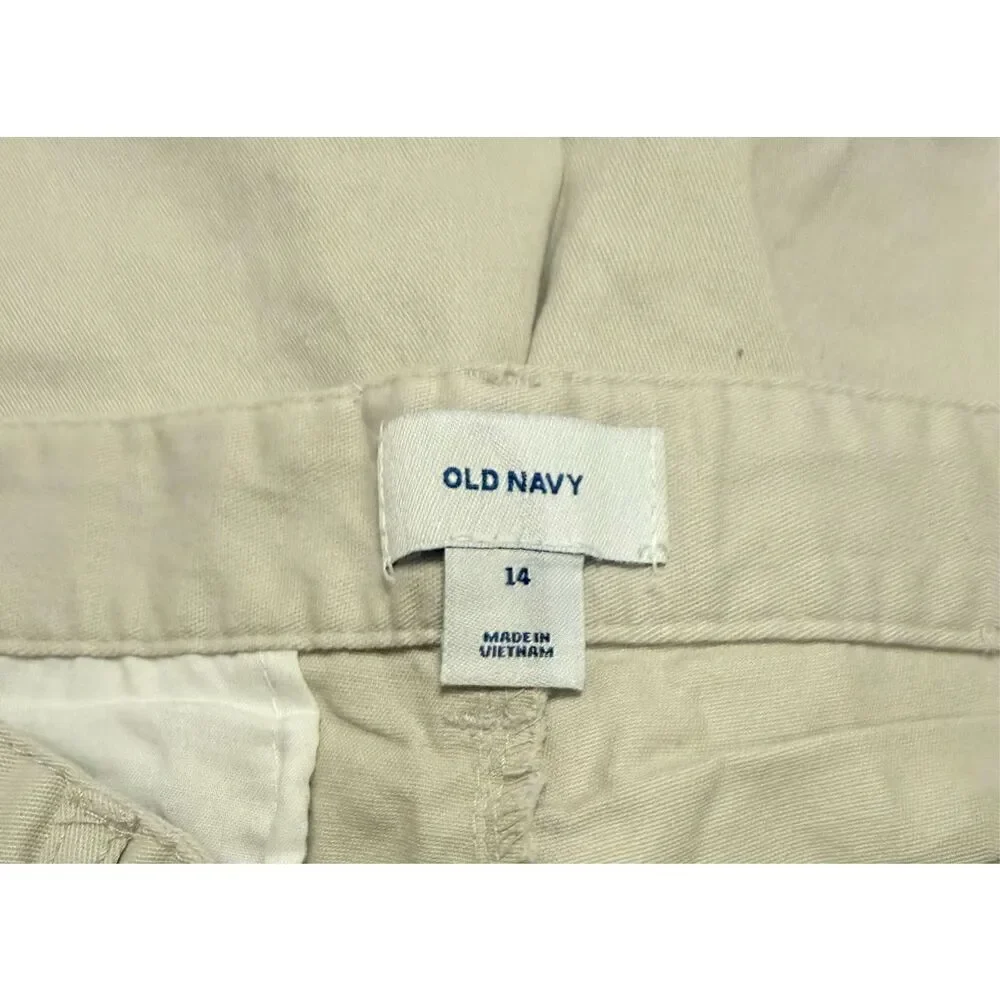 NWT Old Navy Girls Khaki Chino Shorts Dz. 14 School Uniform